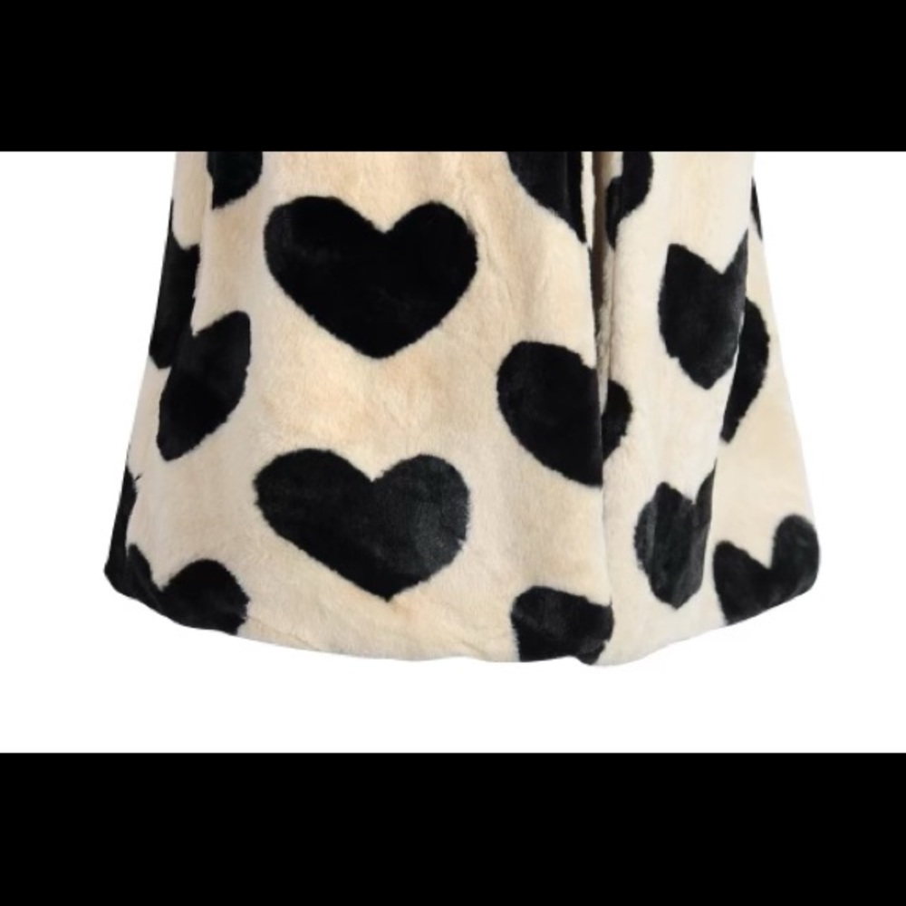Marseille Pari Black Hearts Faux Fur Lux Driving Midi Coat In Honey - Picture 6 of 9